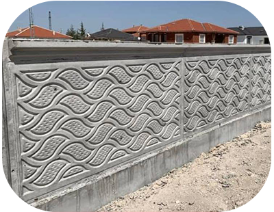 Aksaray Çelik Kalıp Desenli Bahçe Beton Duvarı Yapımı