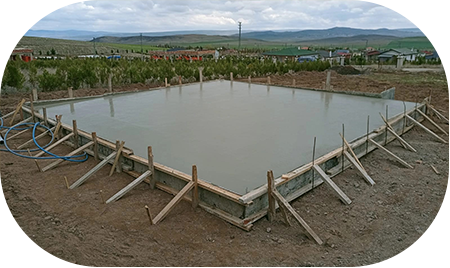 Kırşehir Prefabrik ve Konteyner Taban, Zemin Betonu